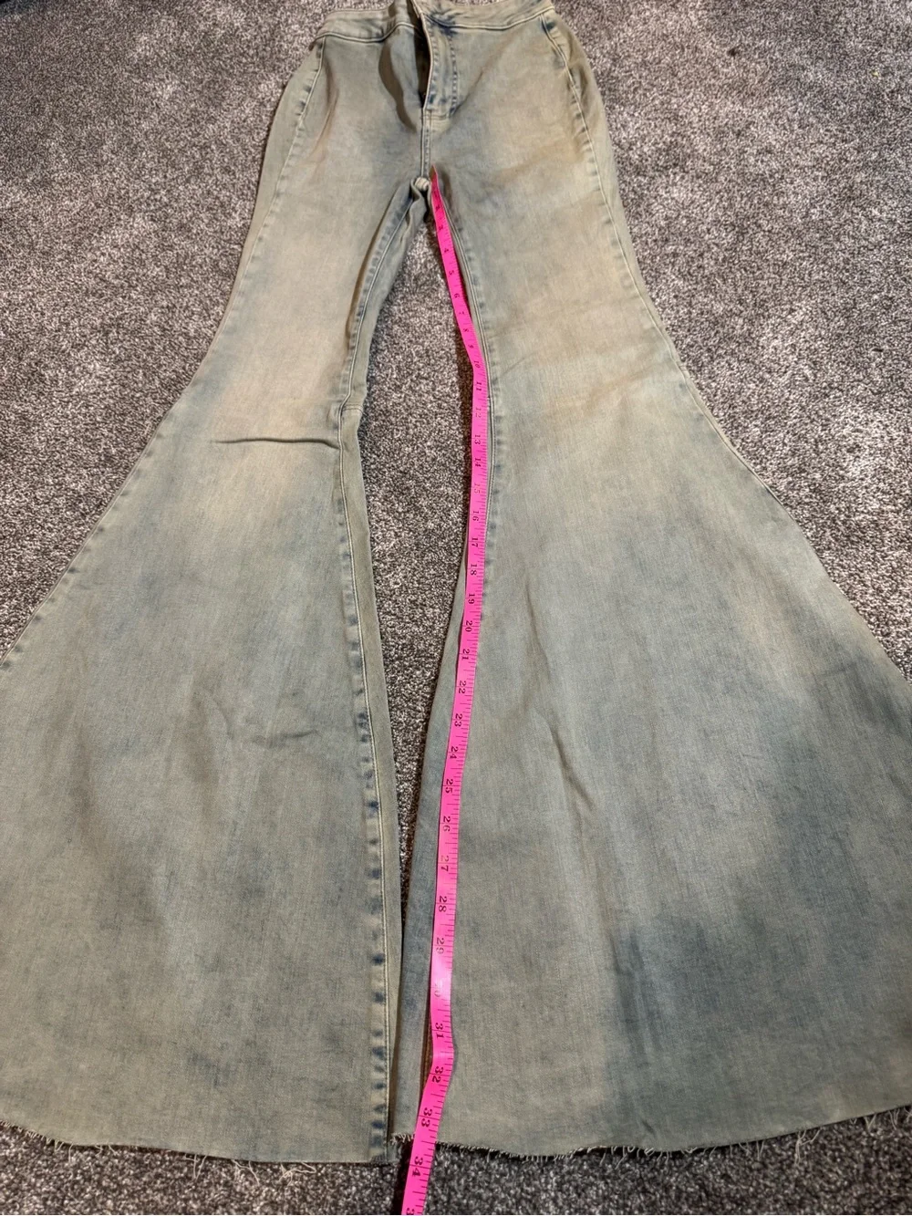 High-Waist Free People Light Blue Flare Jeans - Women